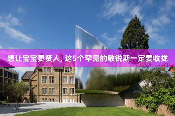 想让宝宝更贤人, 这5个罕见的敏锐期一定要收拢