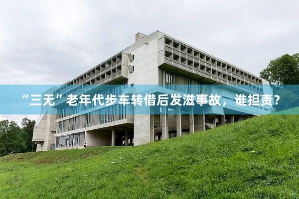 “三无”老年代步车转借后发滋事故，谁担责？