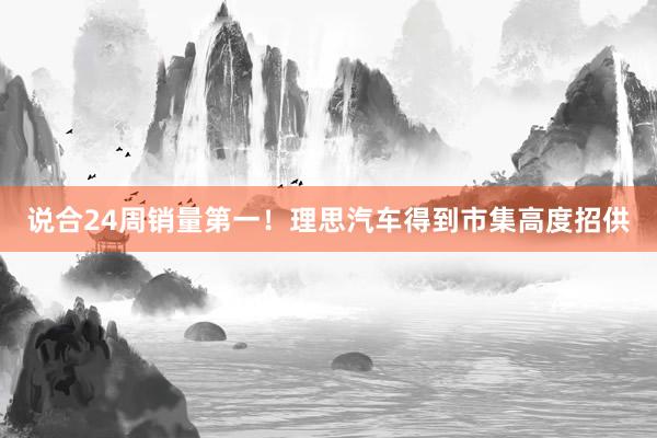 说合24周销量第一！理思汽车得到市集高度招供