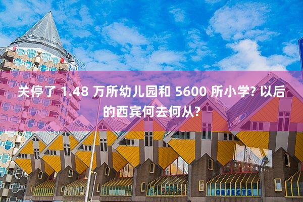 关停了 1.48 万所幼儿园和 5600 所小学? 以后的西宾何去何从?